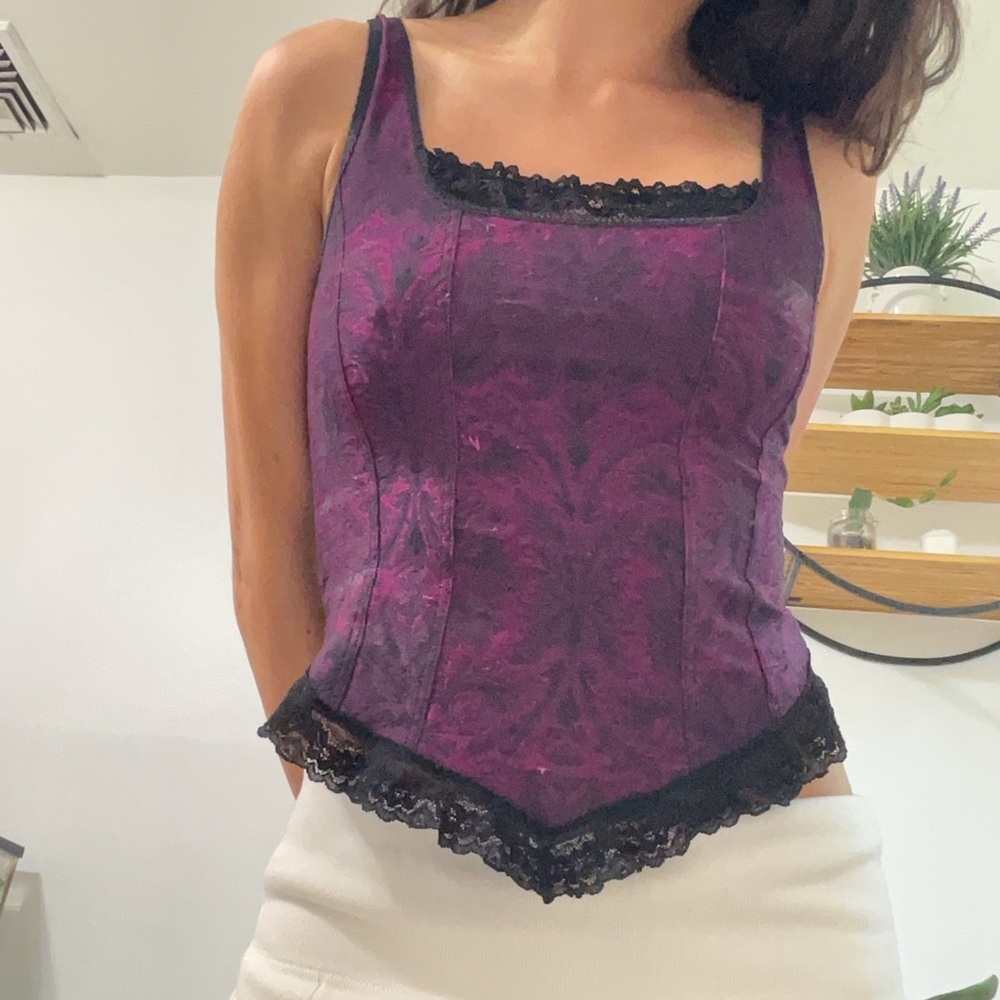 Vintage purple corset tank